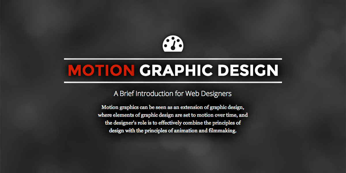 Intro to Motion Graphic Design