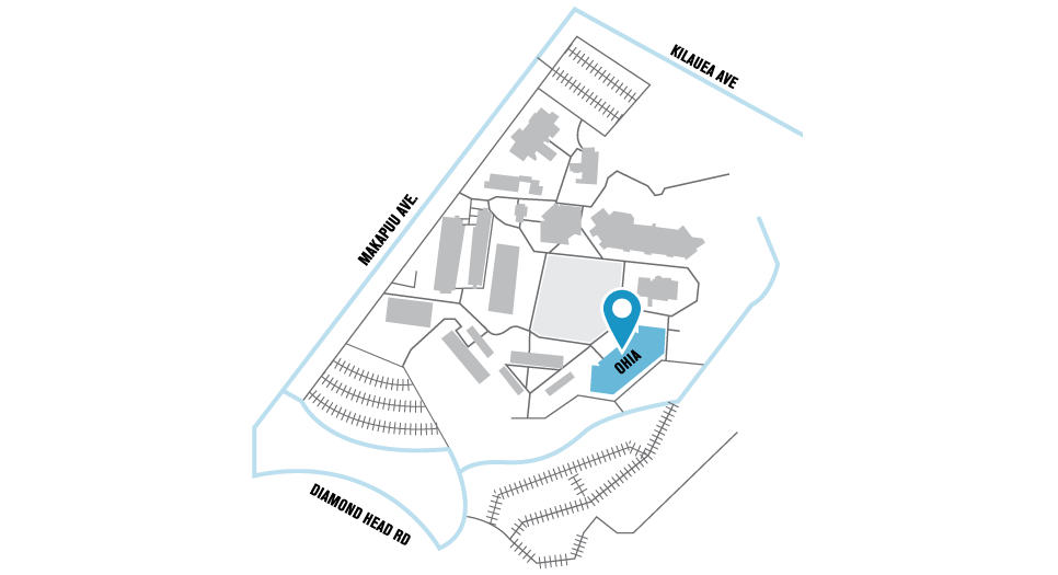 Map of Kapi'olani Community College campus