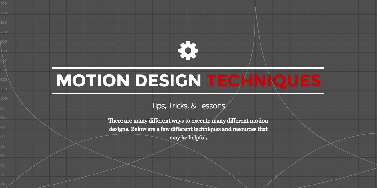 Motion Design Techniques