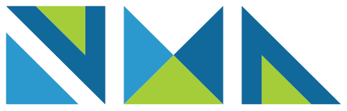 New Media Arts Logo - Triangles - Color